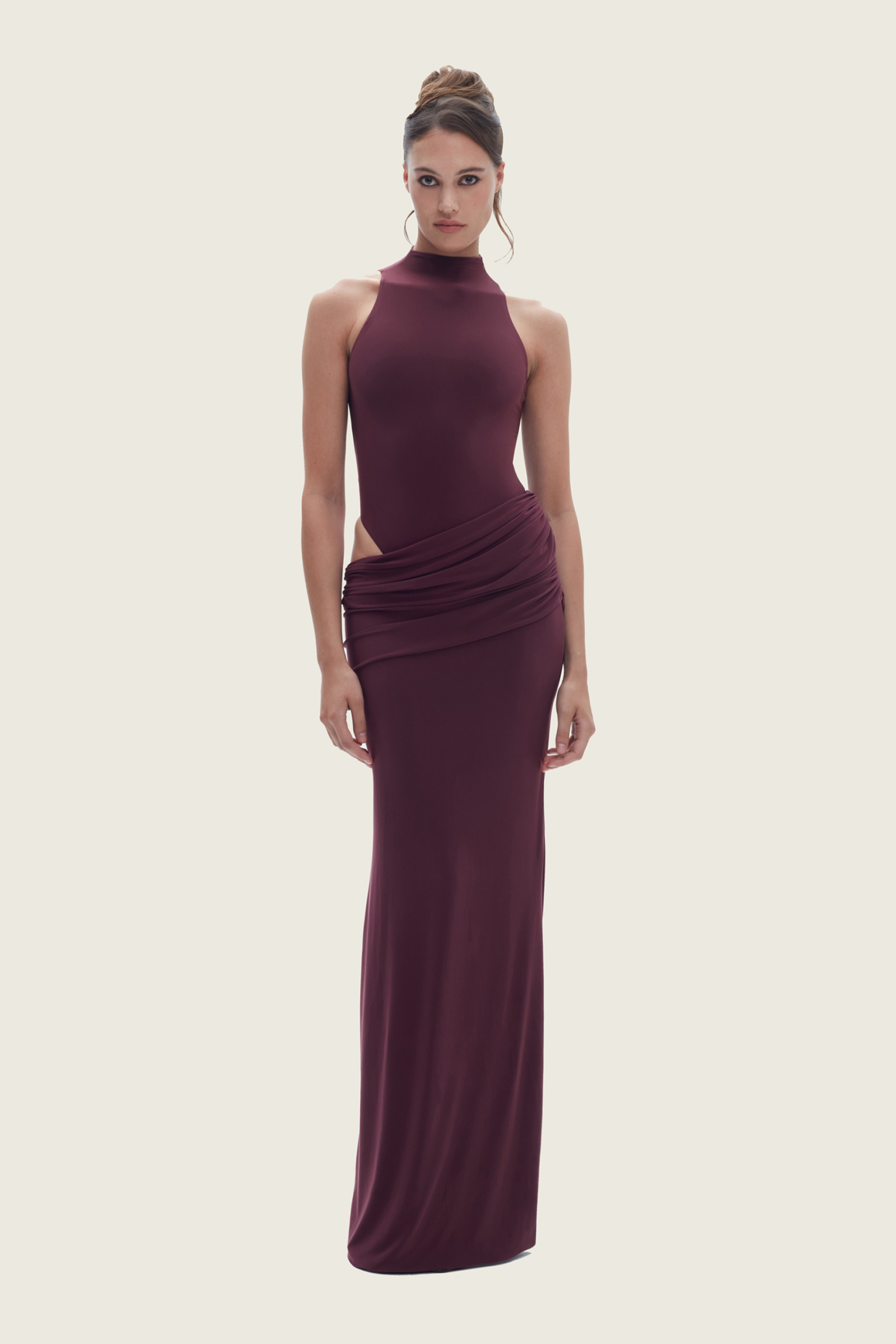 ARIA AUBERGINE DRESS