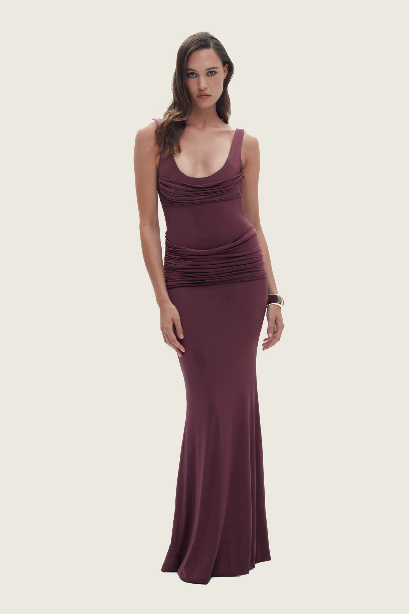 FEDINA AUBERGINE DRESS