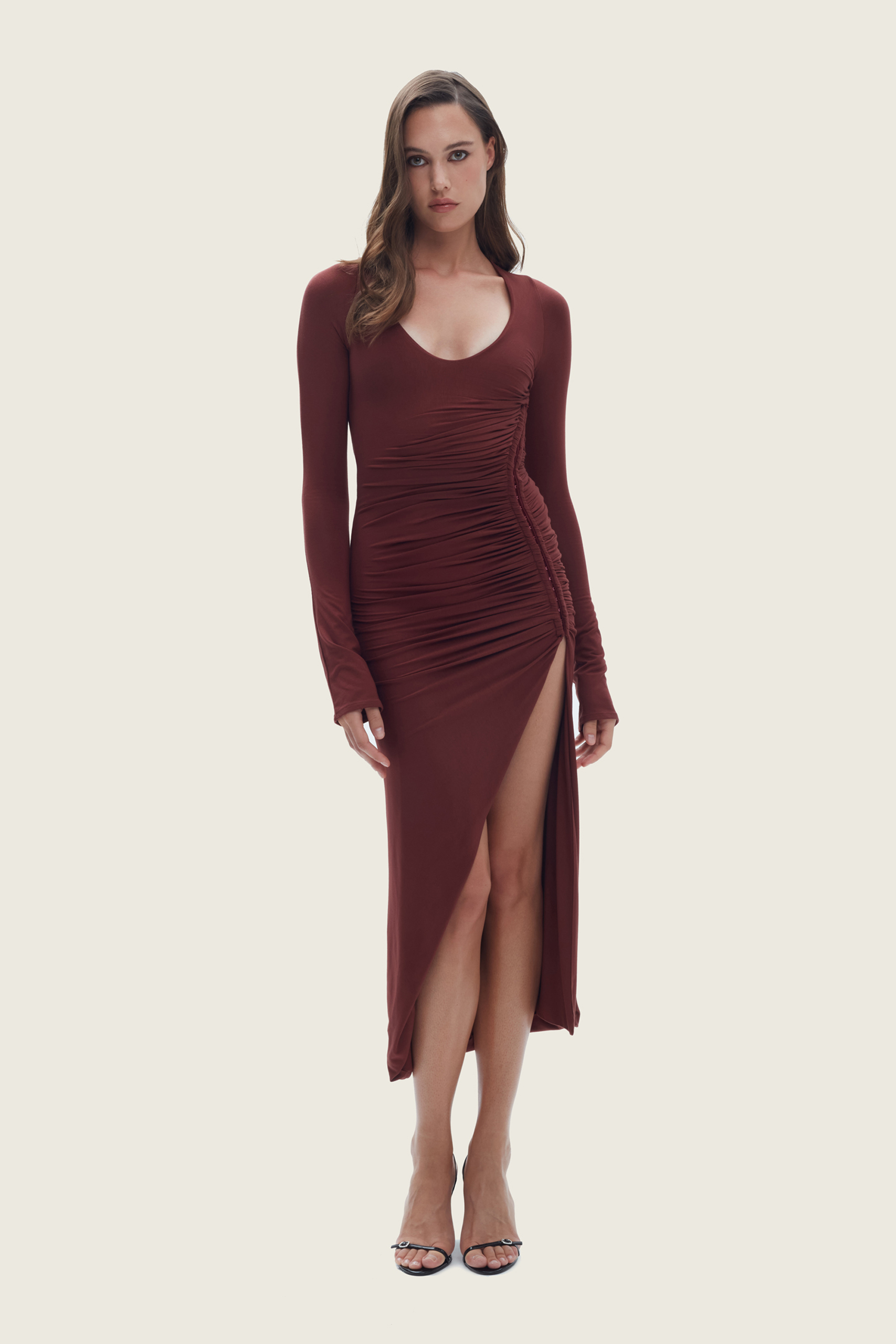 MERIDA RED WINE DRESS